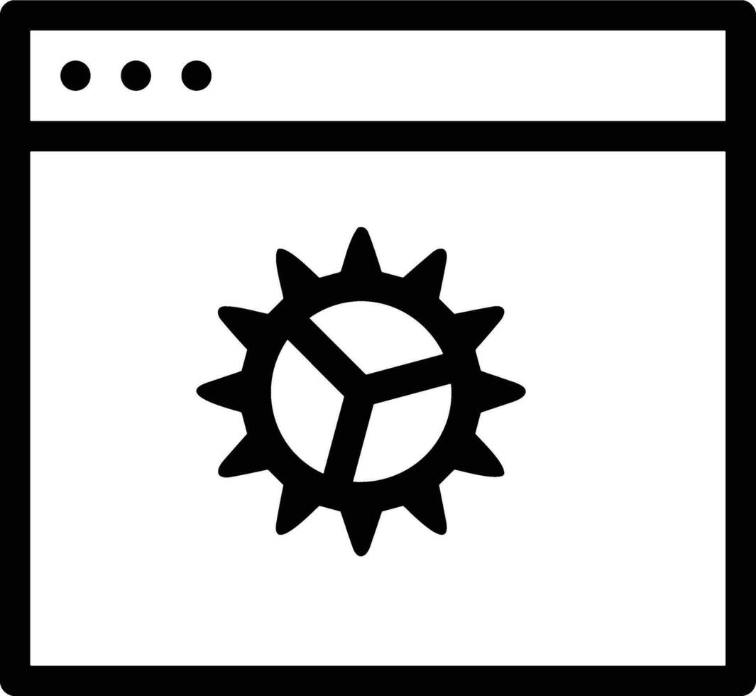 Gear setting symbol icon vector image. Illustration of the industrial wheel mechine mechanism design image