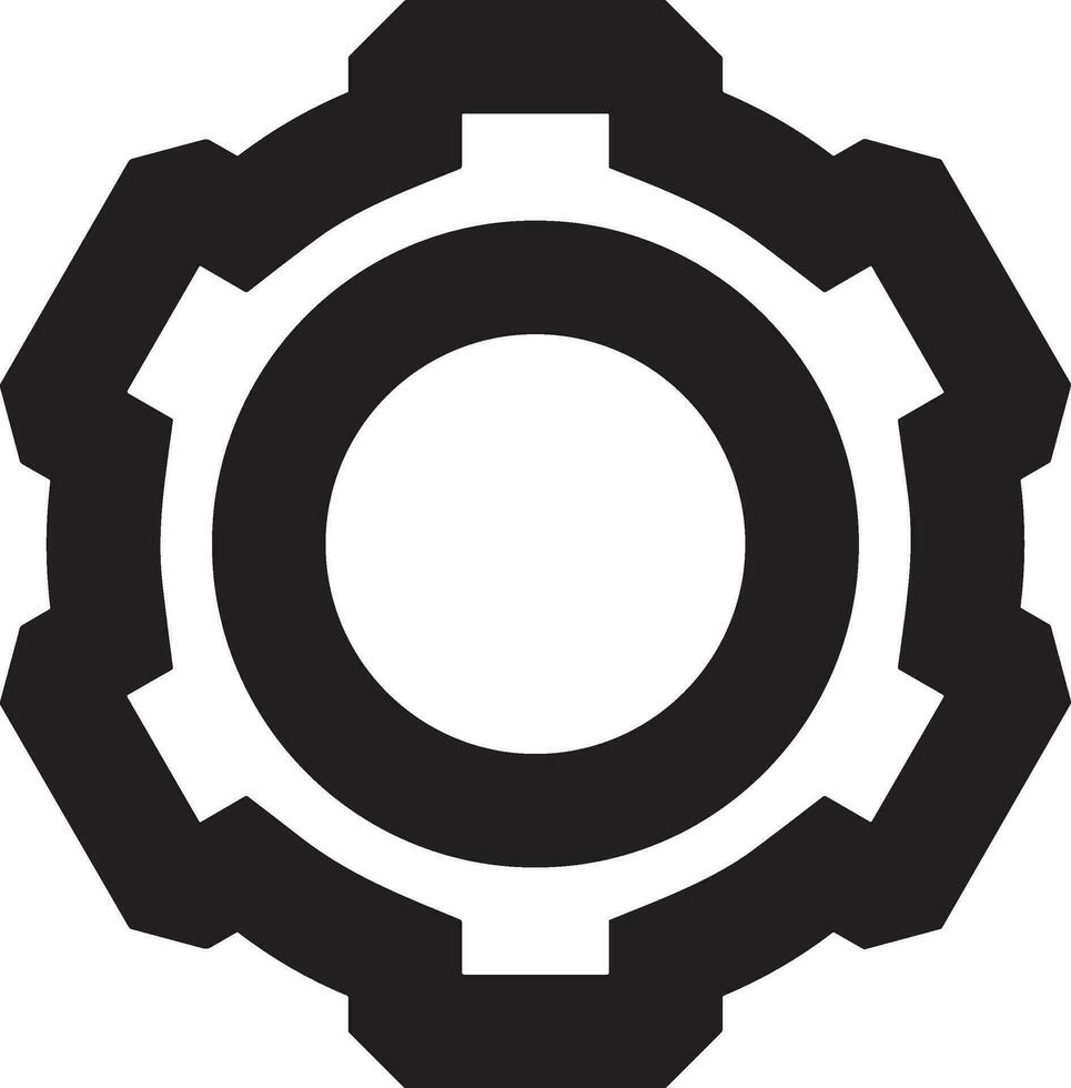 Gear setting symbol icon vector image. Illustration of the industrial wheel mechine mechanism design image