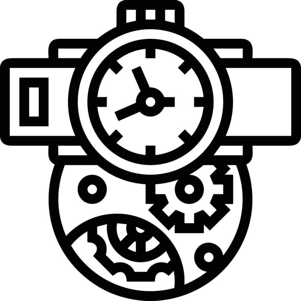 Gear setting symbol icon vector image. Illustration of the industrial wheel mechine mechanism design image