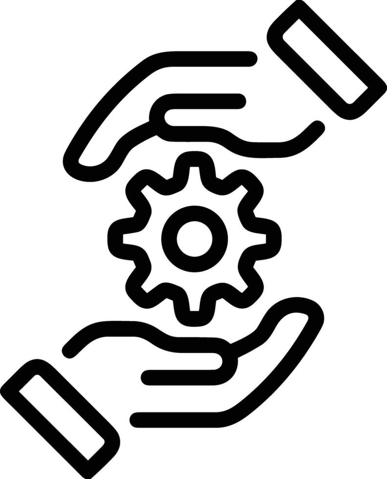 Gear setting symbol icon vector image. Illustration of the industrial wheel mechine mechanism design image