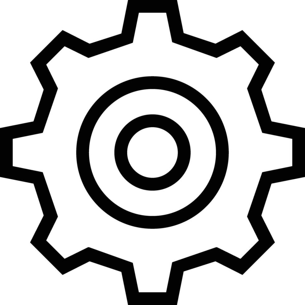 Gear setting symbol icon vector image. Illustration of the industrial wheel mechine mechanism design image