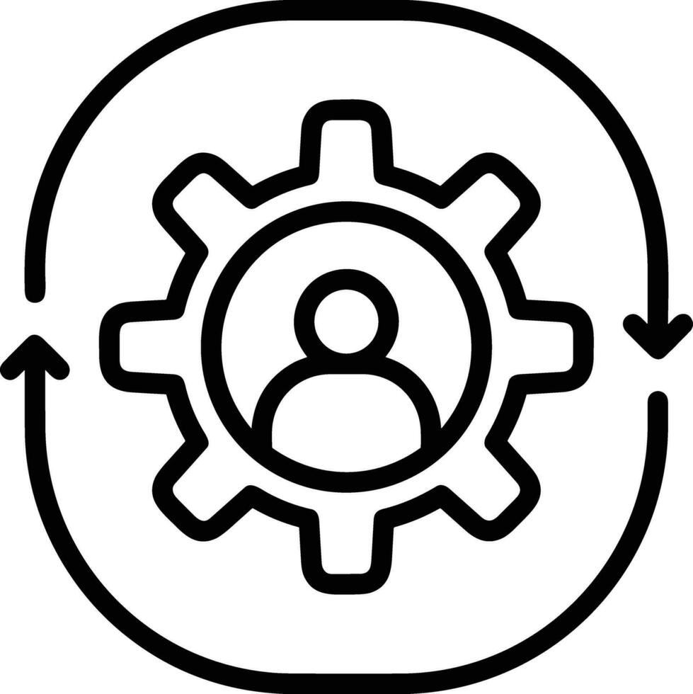 Gear setting symbol icon vector image. Illustration of the industrial wheel mechine mechanism design image