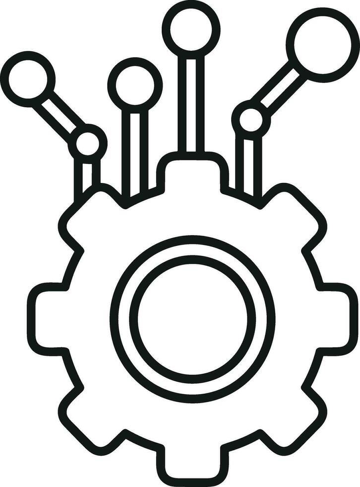 Gear setting symbol icon vector image. Illustration of the industrial wheel mechine mechanism design image