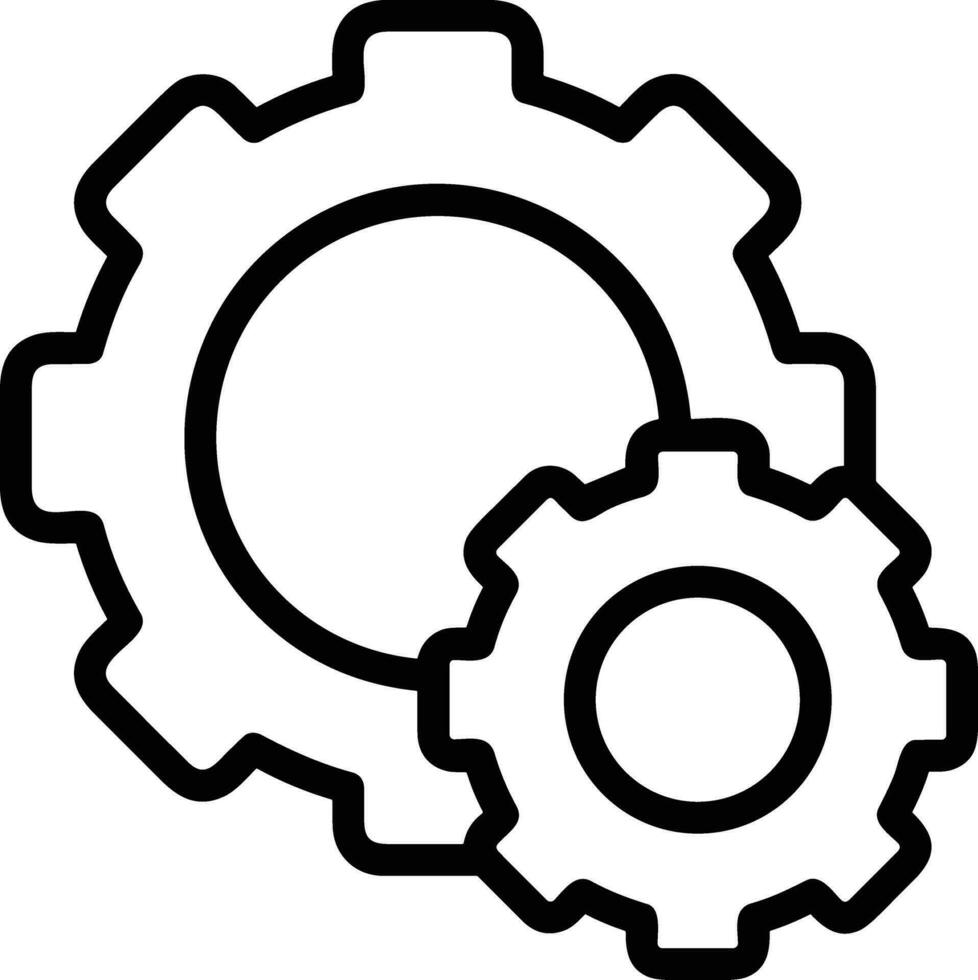 engranaje ajuste símbolo icono vector imagen. ilustración de el industrial rueda máquina mecanismo diseño imagen