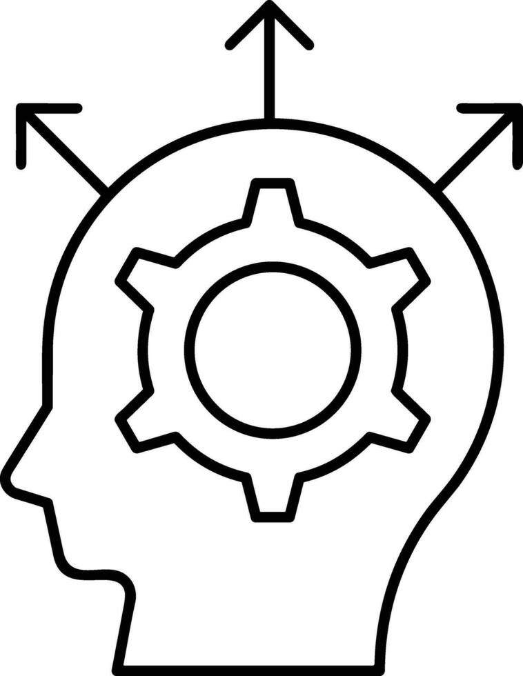 Gear setting symbol icon vector image. Illustration of the industrial wheel mechine mechanism design image