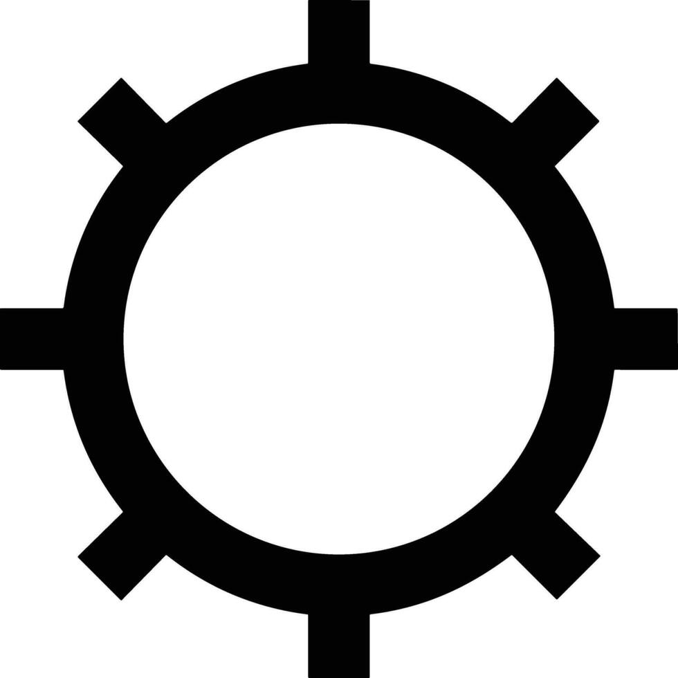 Gear setting symbol icon vector image. Illustration of the industrial wheel mechine mechanism design image