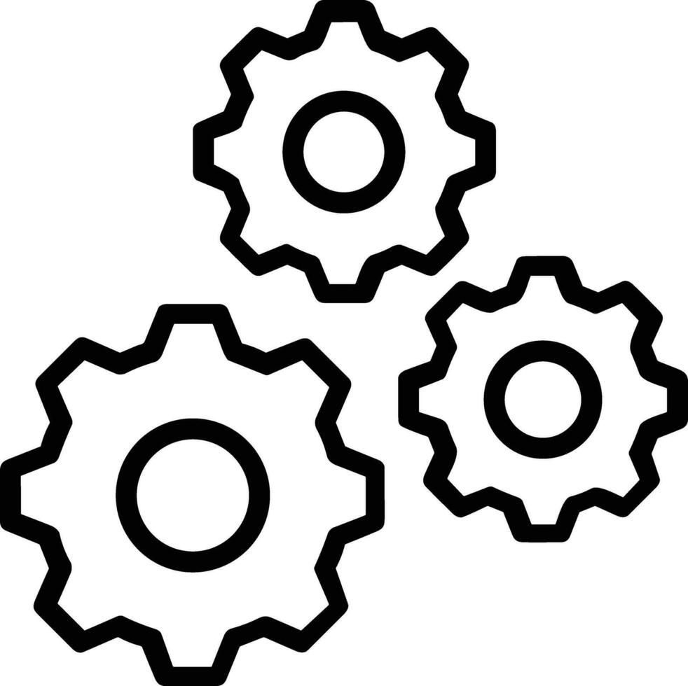 Gear setting symbol icon vector image. Illustration of the industrial wheel mechine mechanism design image