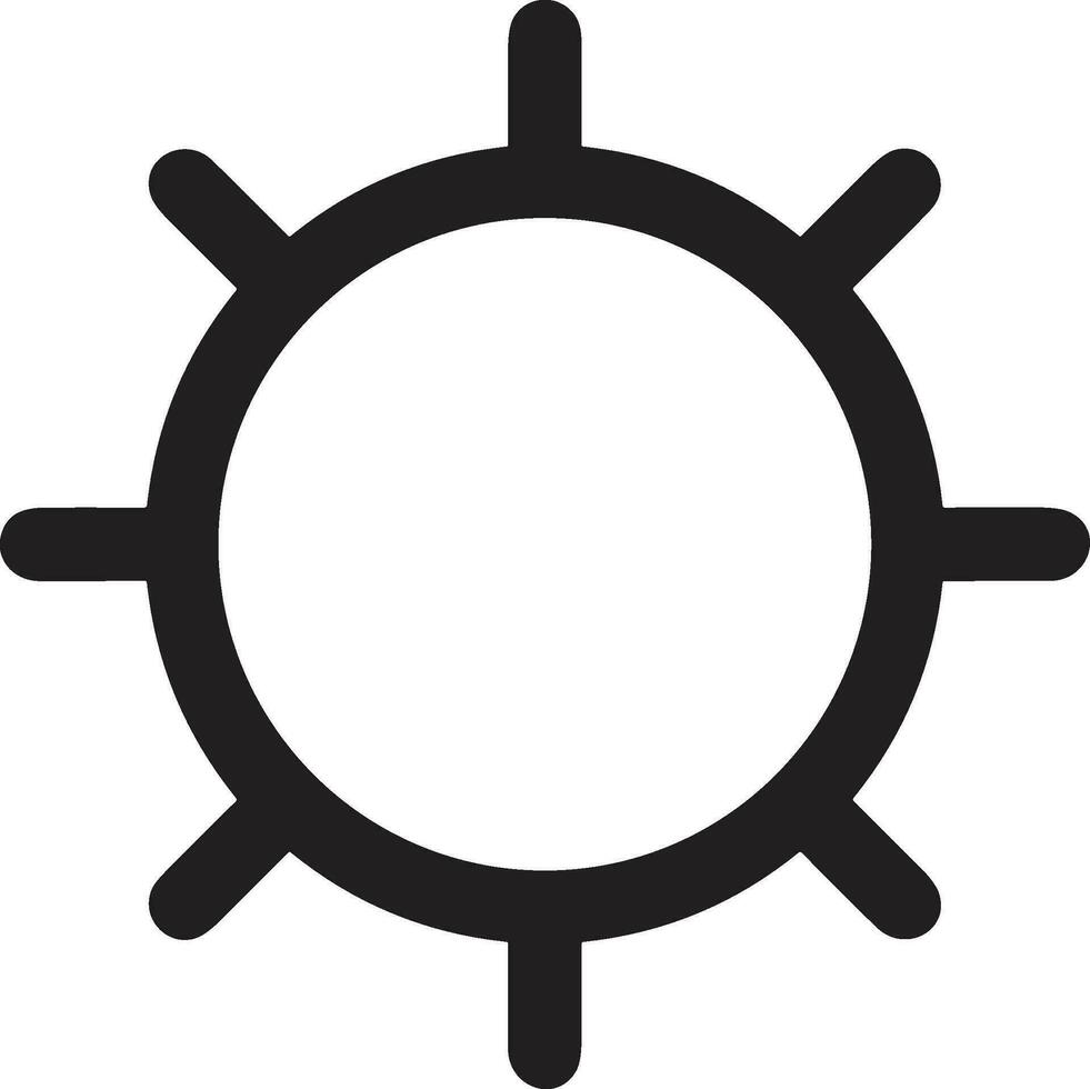 Gear setting symbol icon vector image. Illustration of the industrial wheel mechine mechanism design image