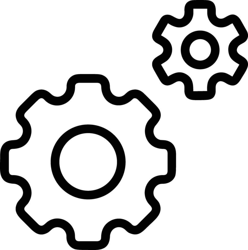 Gear setting symbol icon vector image. Illustration of the industrial wheel mechine mechanism design image