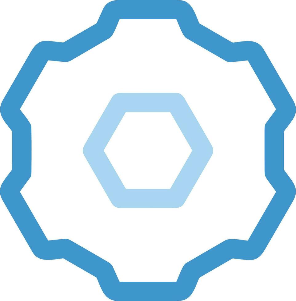 Gear setting symbol icon vector image. Illustration of the industrial wheel mechine mechanism design image