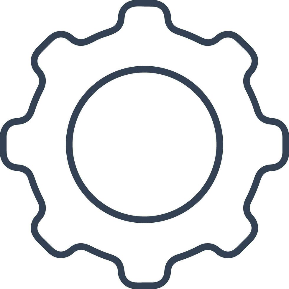 Gear setting symbol icon vector image. Illustration of the industrial wheel mechine mechanism design image