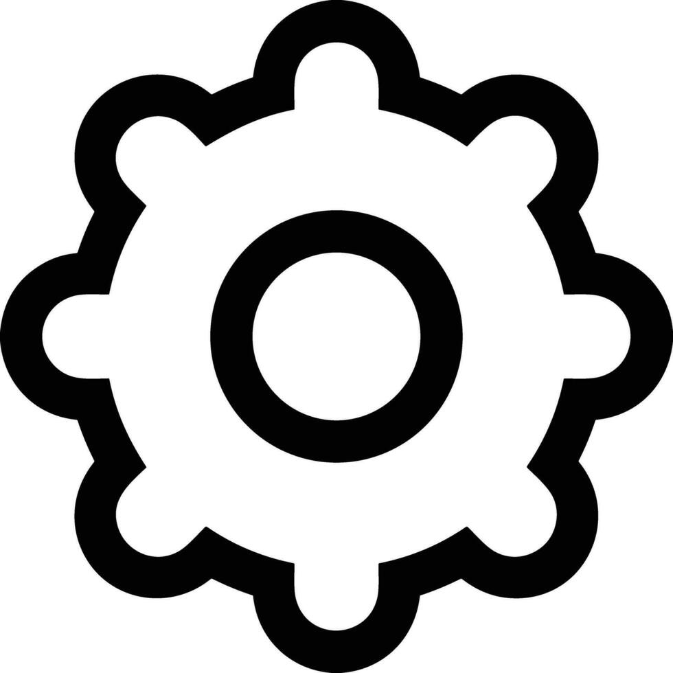 Gear setting symbol icon vector image. Illustration of the industrial wheel mechine mechanism design image