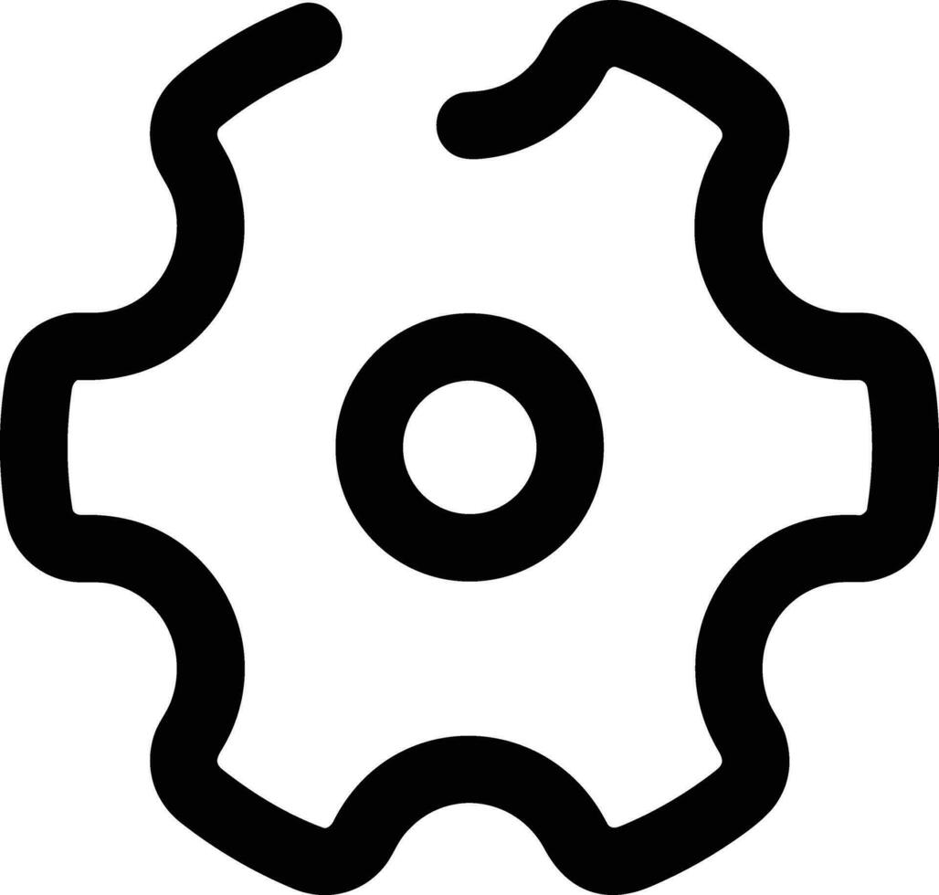 Gear setting symbol icon vector image. Illustration of the industrial wheel mechine mechanism design image