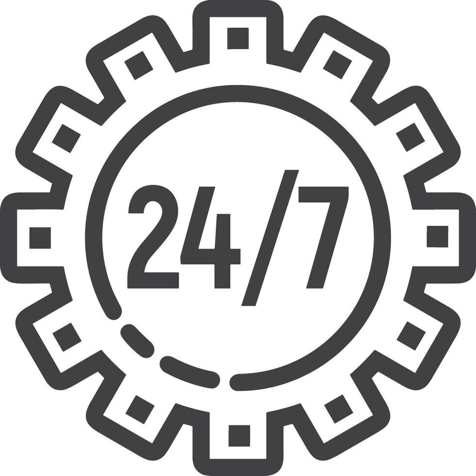 Gear setting symbol icon vector image. Illustration of the industrial wheel mechine mechanism design image