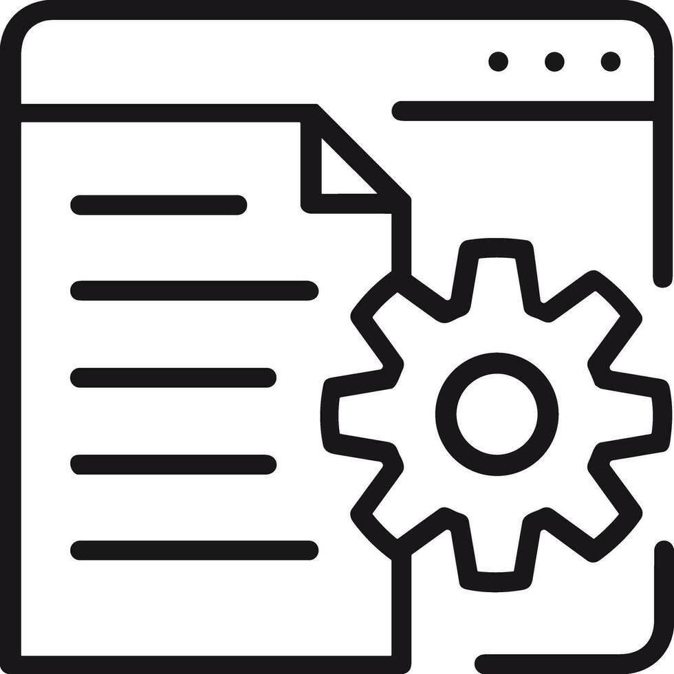Gear setting symbol icon vector image. Illustration of the industrial wheel mechine mechanism design image