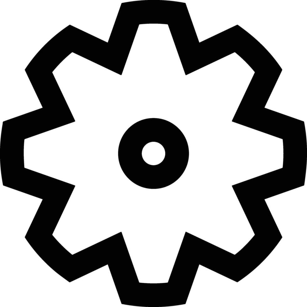 Gear setting symbol icon vector image. Illustration of the industrial wheel mechine mechanism design image
