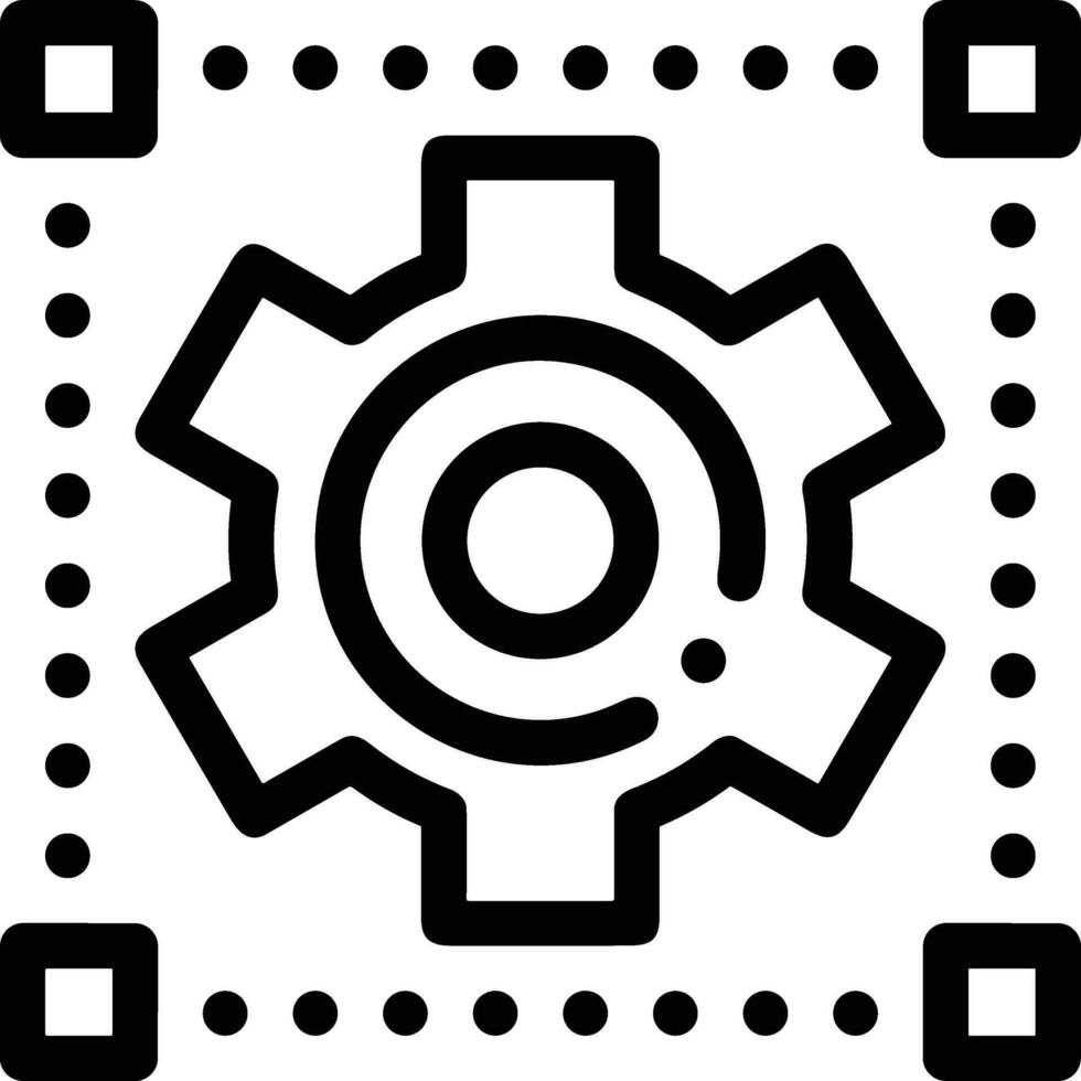 Gear setting symbol icon vector image. Illustration of the industrial wheel mechine mechanism design image