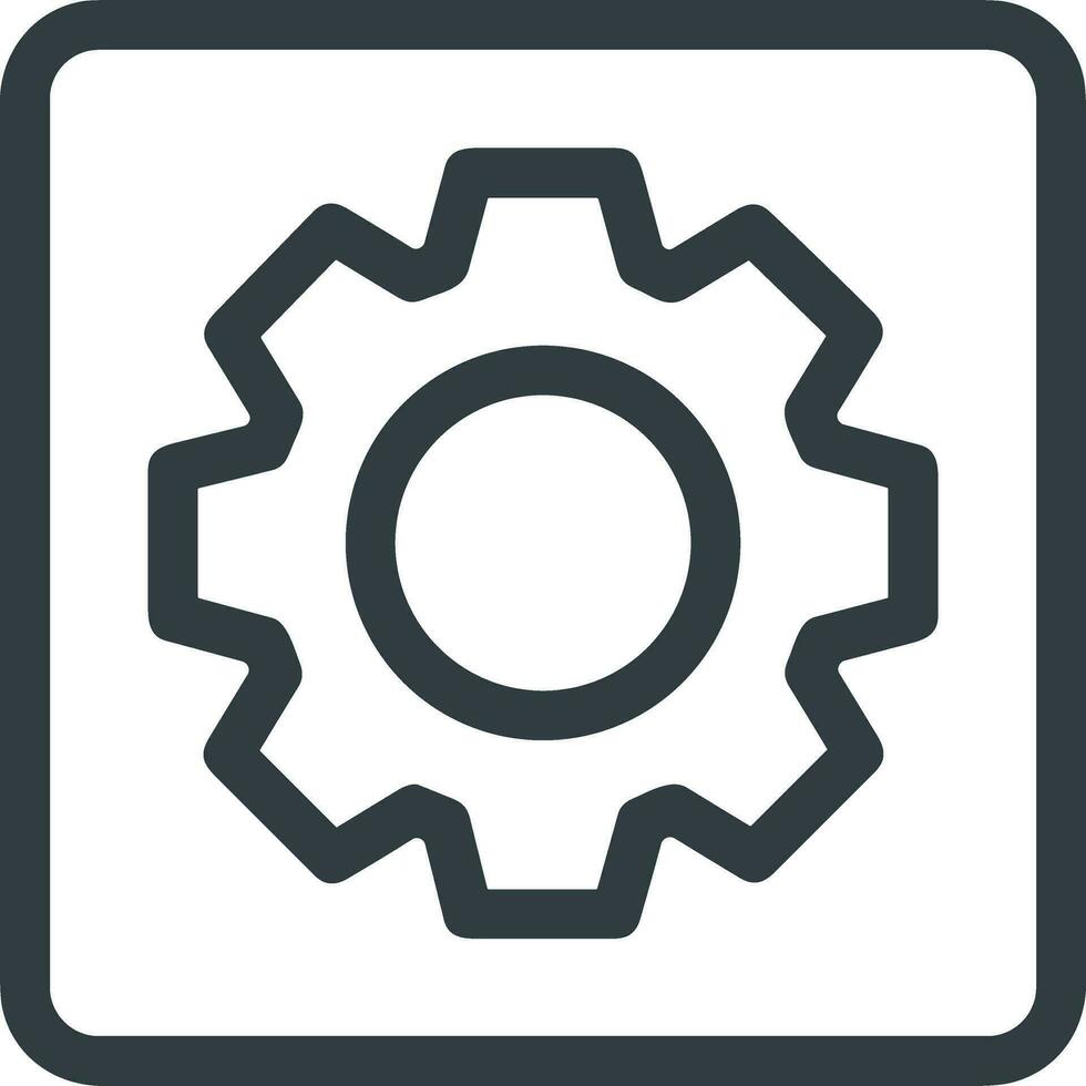 Gear setting symbol icon vector image. Illustration of the industrial wheel mechine mechanism design image