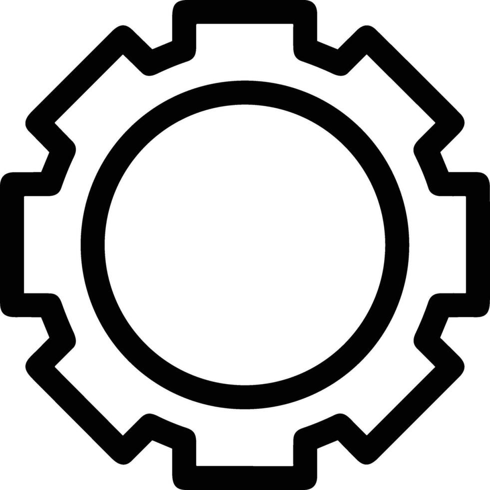 Gear setting symbol icon vector image. Illustration of the industrial wheel mechine mechanism design image