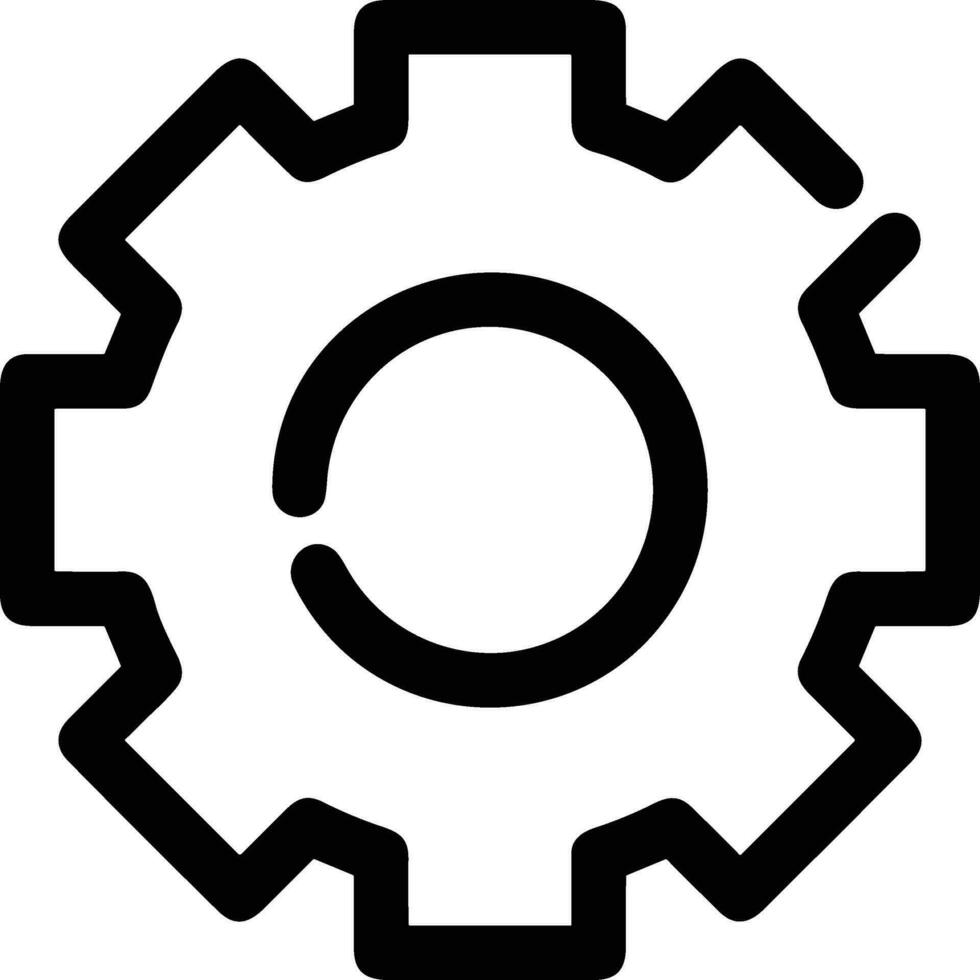 Gear setting symbol icon vector image. Illustration of the industrial wheel mechine mechanism design image