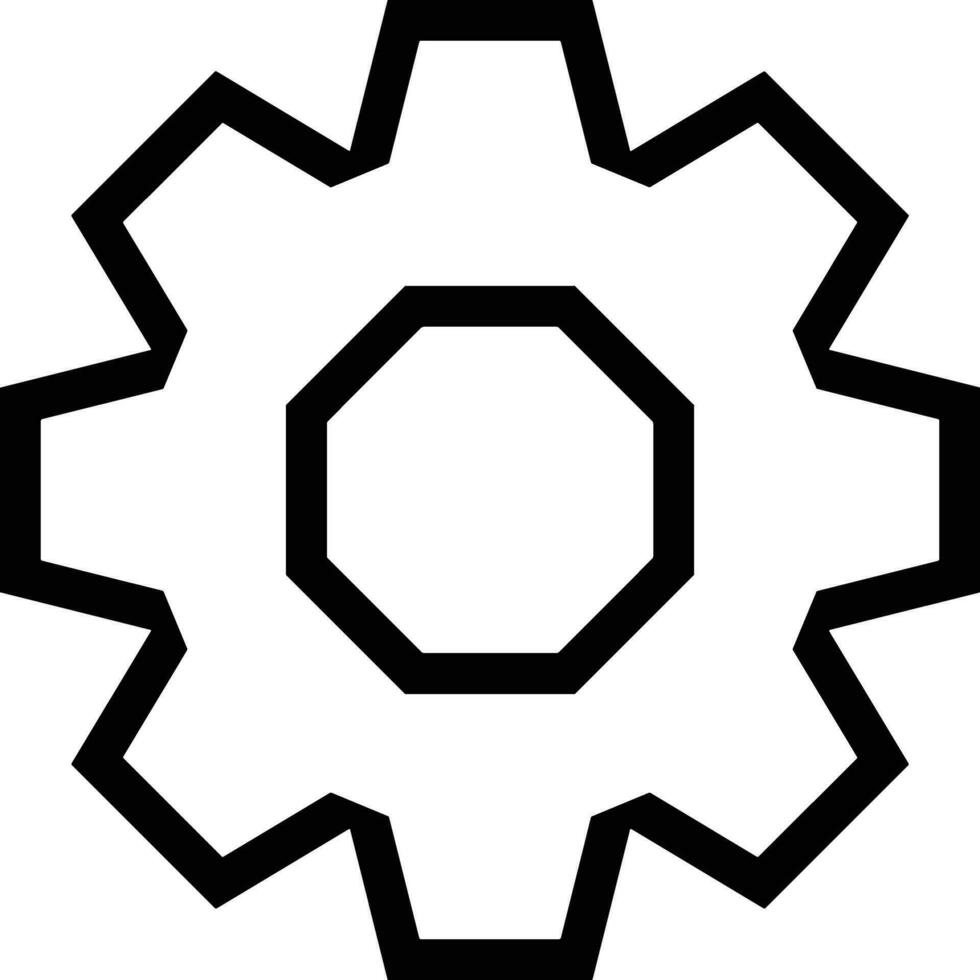 Gear setting symbol icon vector image. Illustration of the industrial wheel mechine mechanism design image