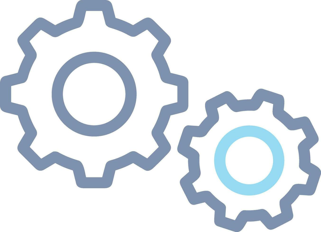 Gear setting symbol icon vector image. Illustration of the industrial wheel mechine mechanism design image