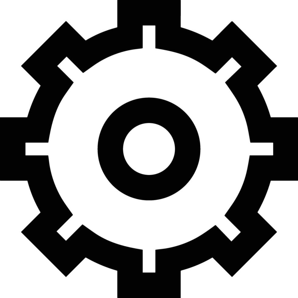Gear setting symbol icon vector image. Illustration of the industrial wheel mechine mechanism design image