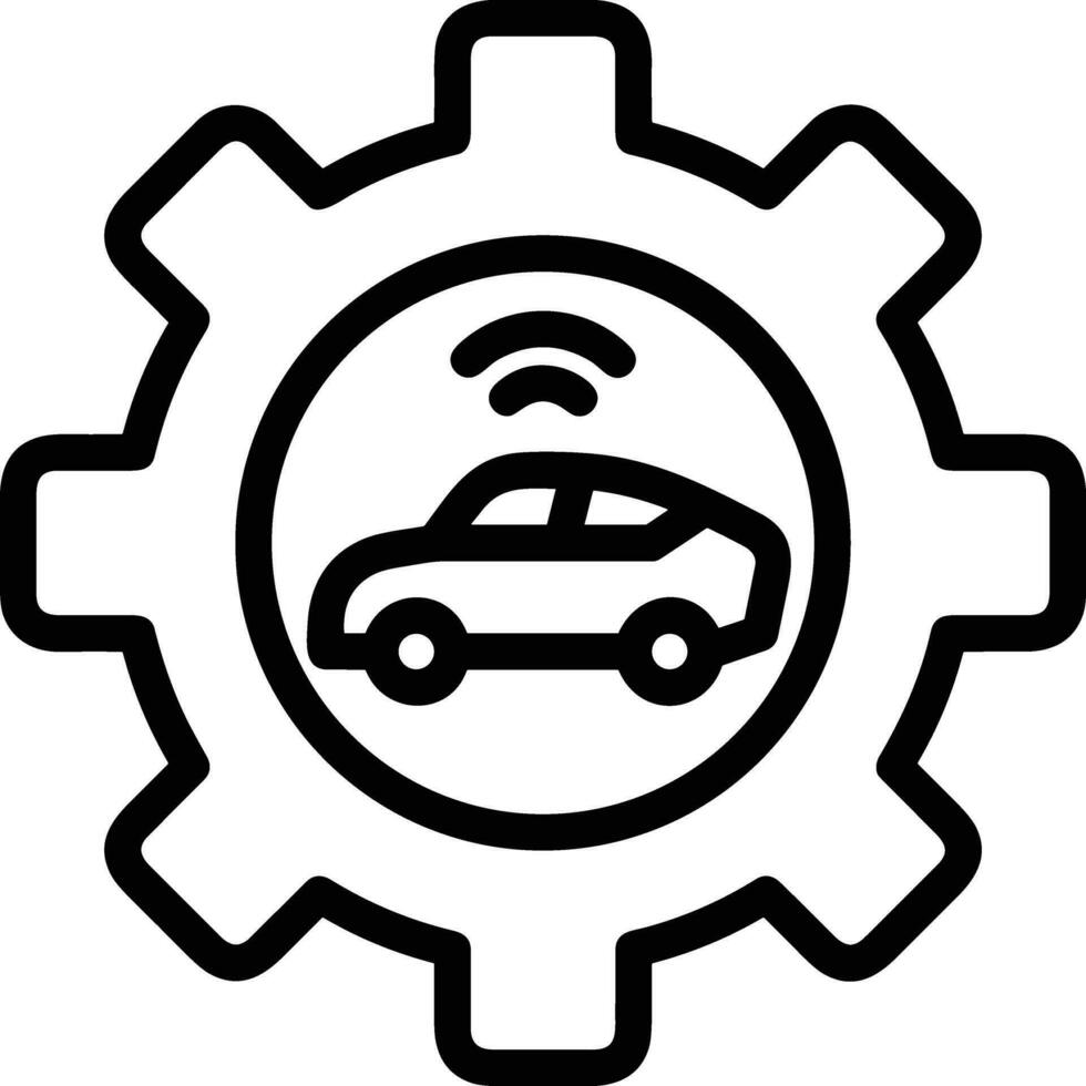 Gear setting symbol icon vector image. Illustration of the industrial wheel mechine mechanism design image