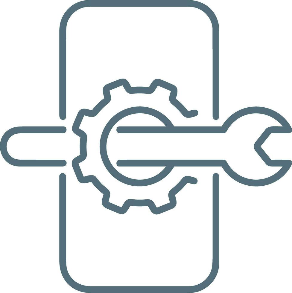 Gear setting symbol icon vector image. Illustration of the industrial wheel mechine mechanism design image