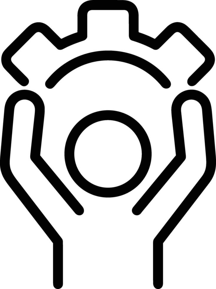 Gear setting symbol icon vector image. Illustration of the industrial wheel mechine mechanism design image