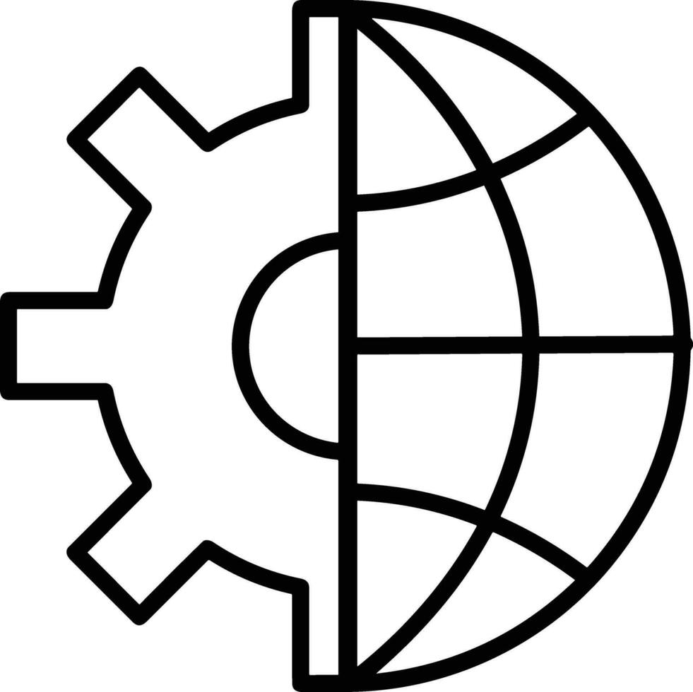 Gear setting symbol icon vector image. Illustration of the industrial wheel mechine mechanism design image