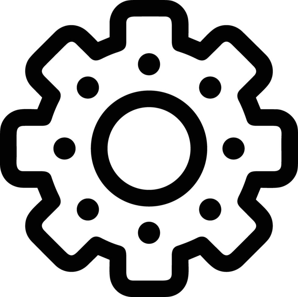 Gear setting symbol icon vector image. Illustration of the industrial wheel mechine mechanism design image