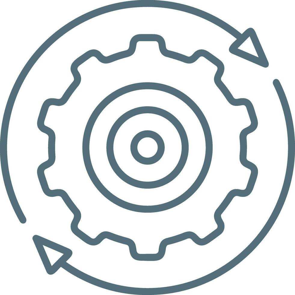 Gear setting symbol icon vector image. Illustration of the industrial wheel mechine mechanism design image