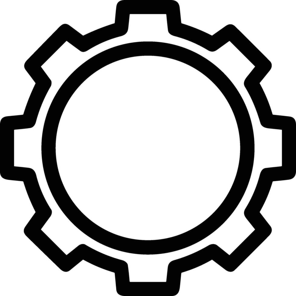 Gear setting symbol icon vector image. Illustration of the industrial wheel mechine mechanism design image