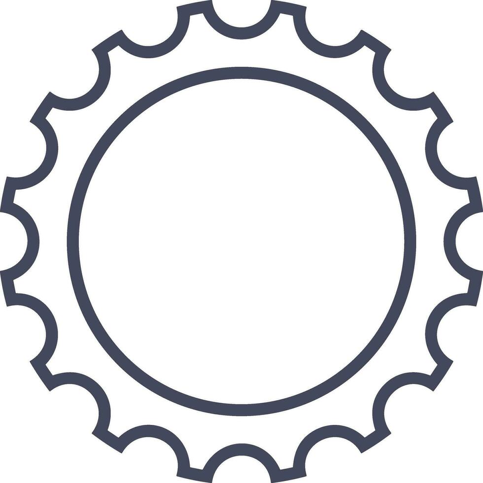 Gear setting symbol icon vector image. Illustration of the industrial wheel mechine mechanism design image