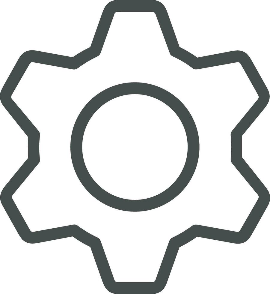 Gear setting symbol icon vector image. Illustration of the industrial wheel mechine mechanism design image