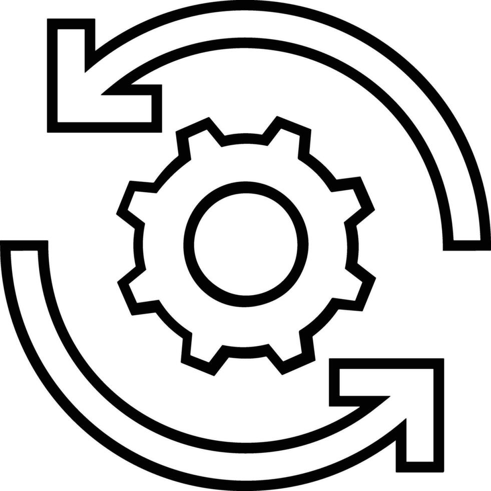 Gear setting symbol icon vector image. Illustration of the industrial wheel mechine mechanism design image