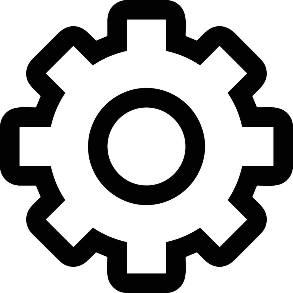 Gear setting symbol icon vector image. Illustration of the industrial wheel mechine mechanism design image