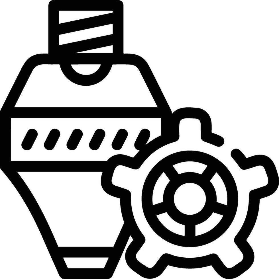 Gear setting symbol icon vector image. Illustration of the industrial wheel mechine mechanism design image