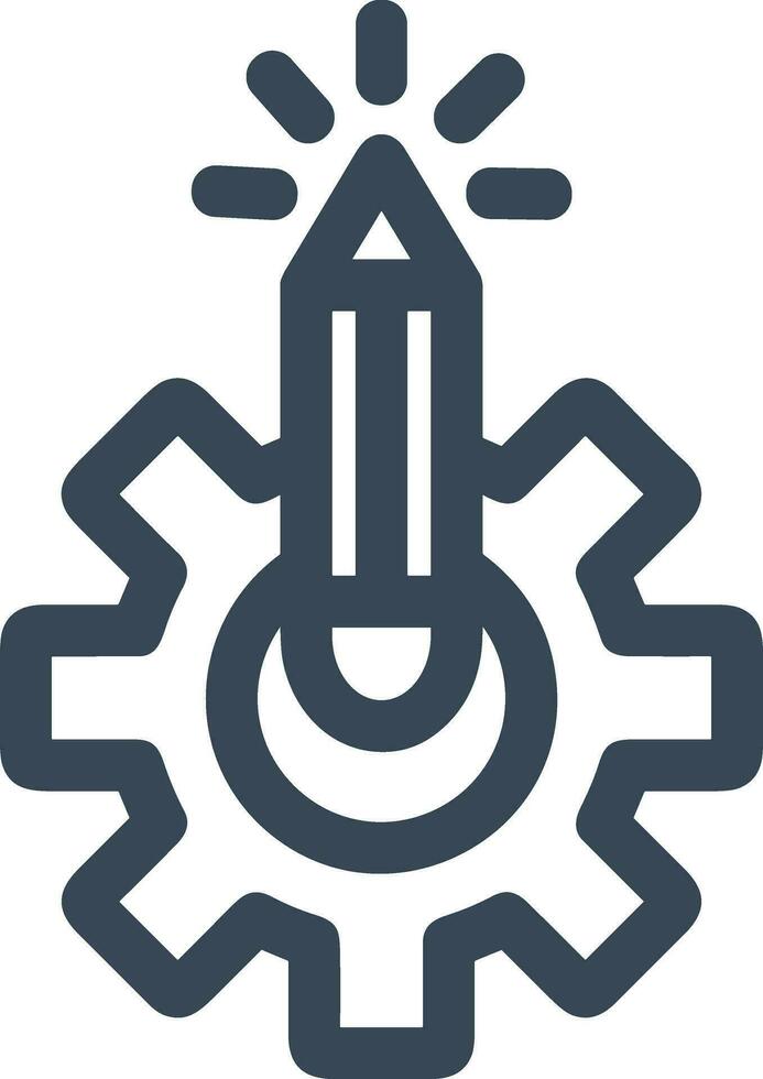 Gear setting symbol icon vector image. Illustration of the industrial wheel mechine mechanism design image