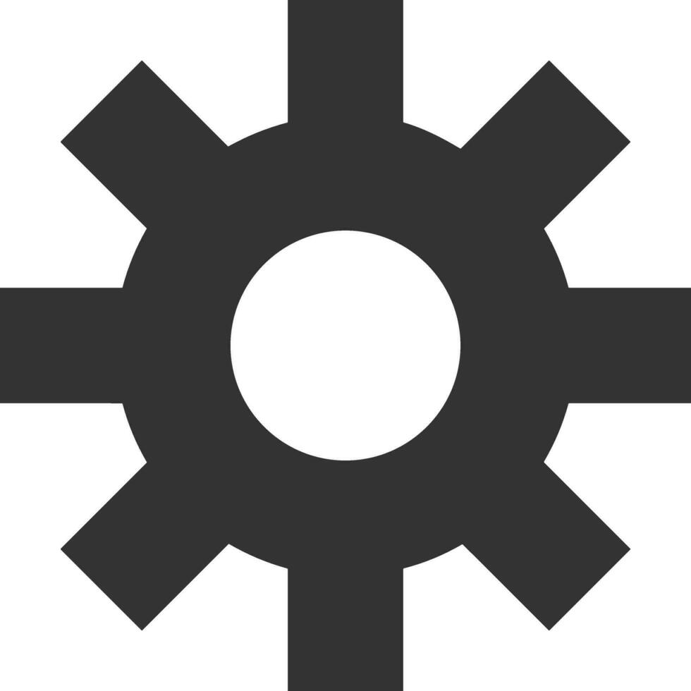 Gear setting symbol icon vector image. Illustration of the industrial wheel mechine mechanism design image