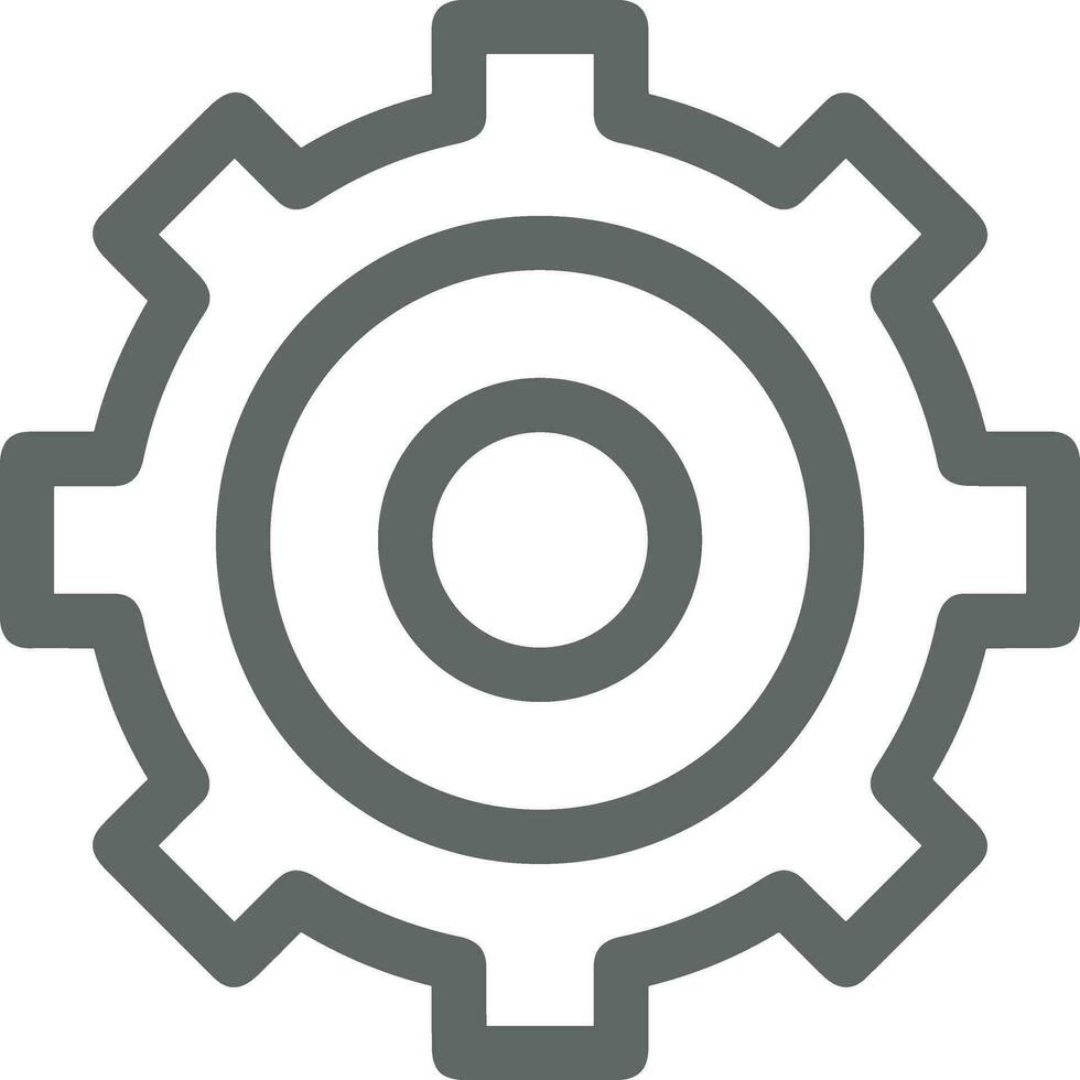 Gear setting symbol icon vector image. Illustration of the industrial wheel mechine mechanism design image