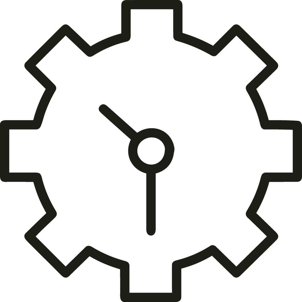 Gear setting symbol icon vector image. Illustration of the industrial wheel mechine mechanism design image