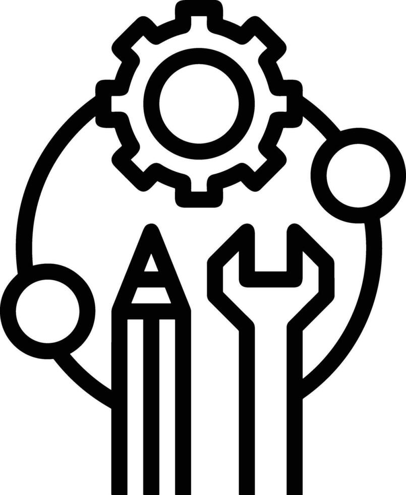 Gear setting symbol icon vector image. Illustration of the industrial wheel mechine mechanism design image