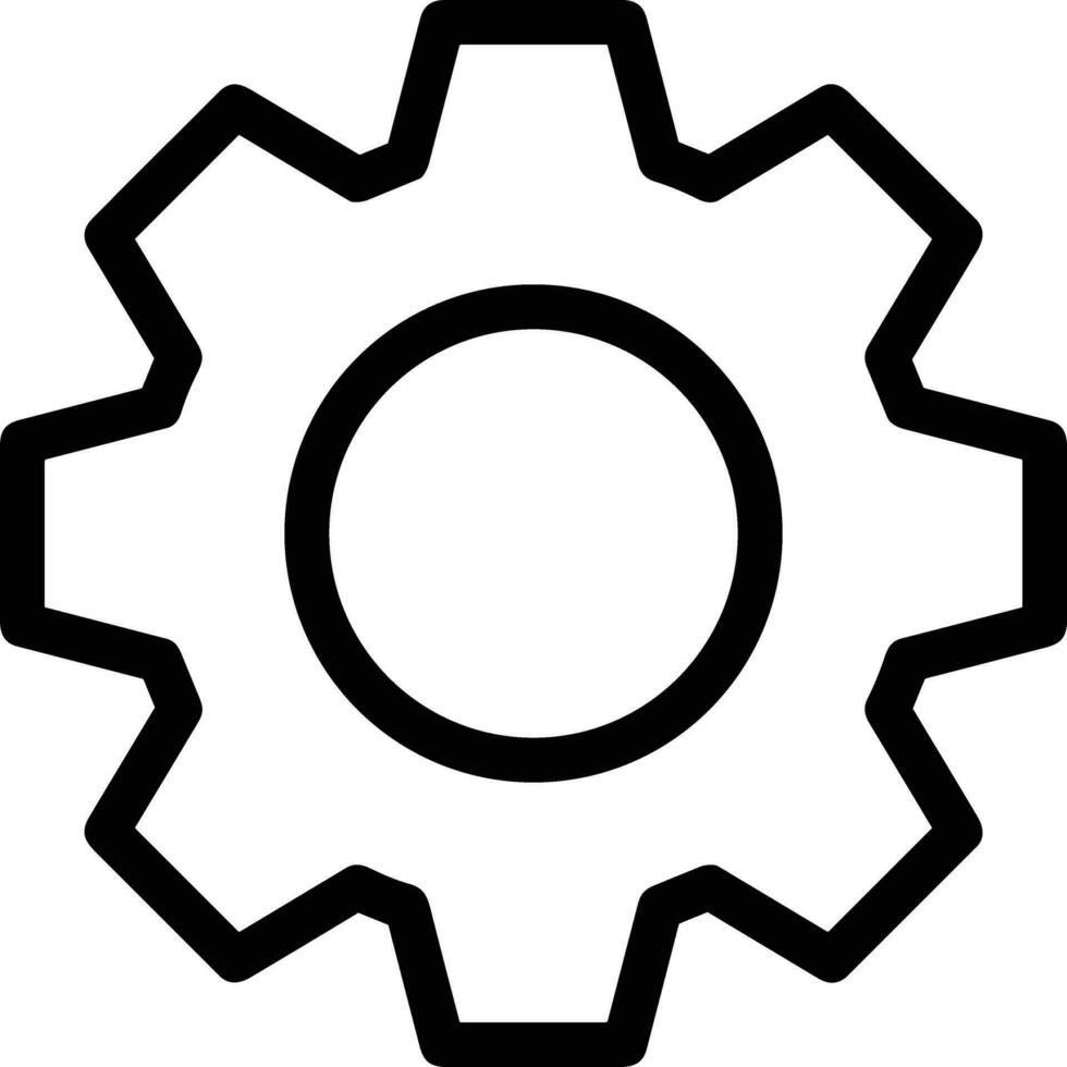 Gear setting symbol icon vector image. Illustration of the industrial wheel mechine mechanism design image