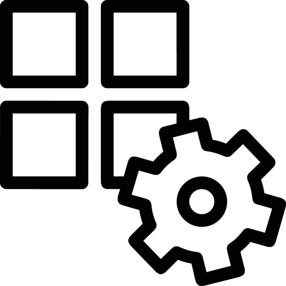 Gear setting symbol icon vector image. Illustration of the industrial wheel mechine mechanism design image