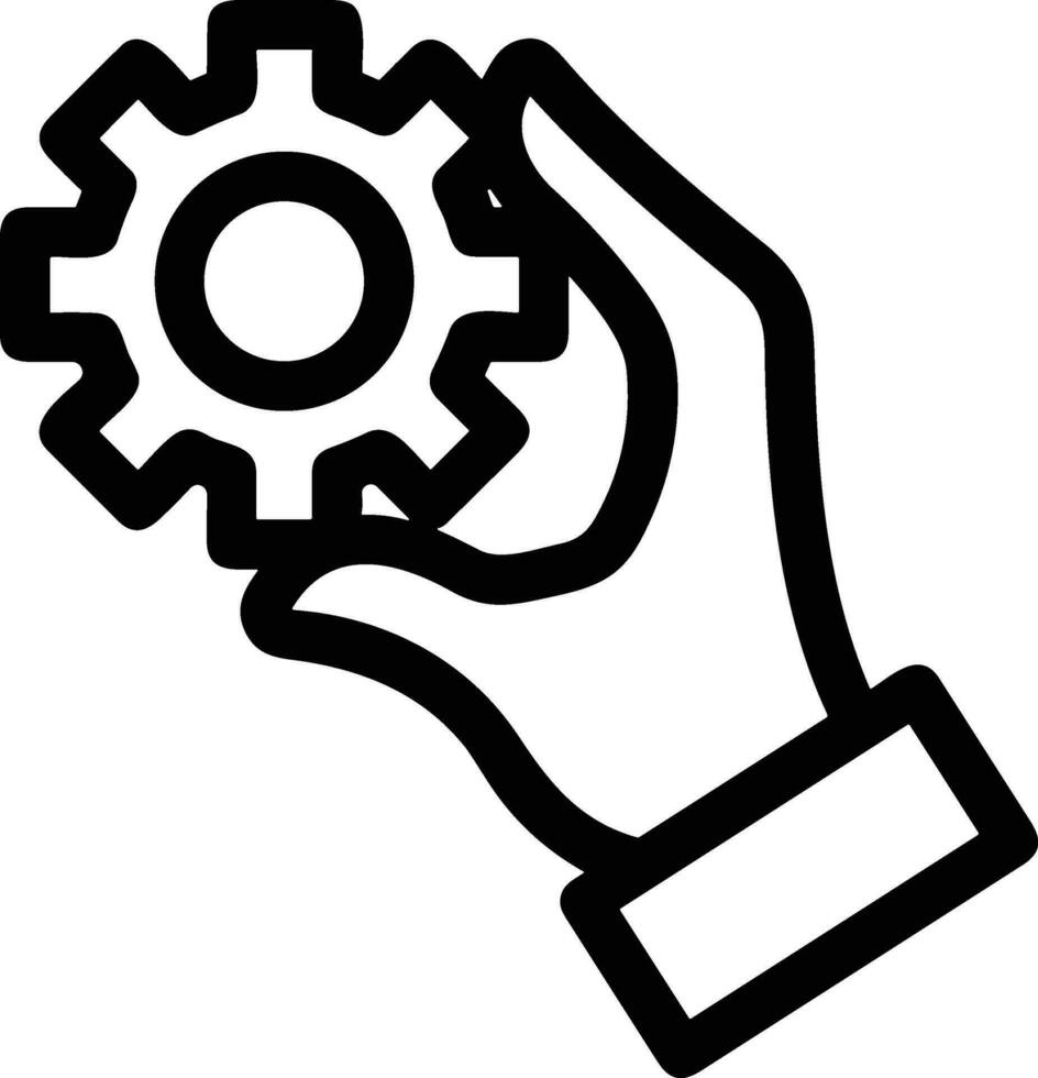 Gear setting symbol icon vector image. Illustration of the industrial wheel mechine mechanism design image