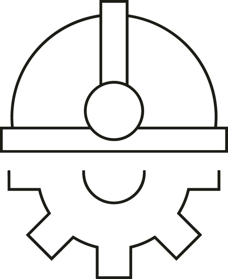 Gear setting symbol icon vector image. Illustration of the industrial wheel mechine mechanism design image