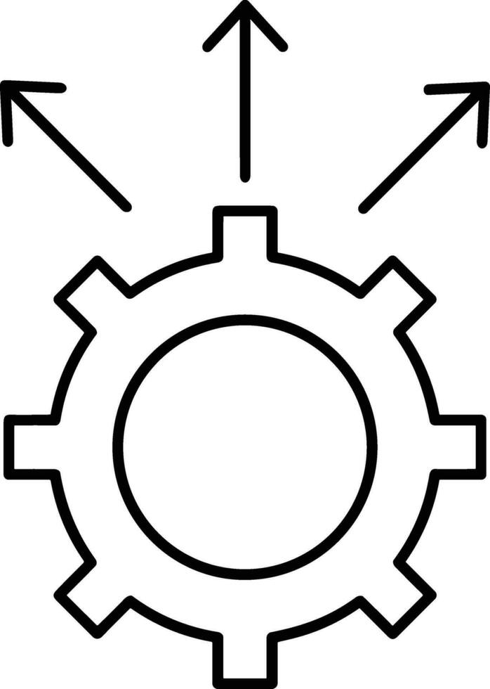 Gear setting symbol icon vector image. Illustration of the industrial wheel mechine mechanism design image