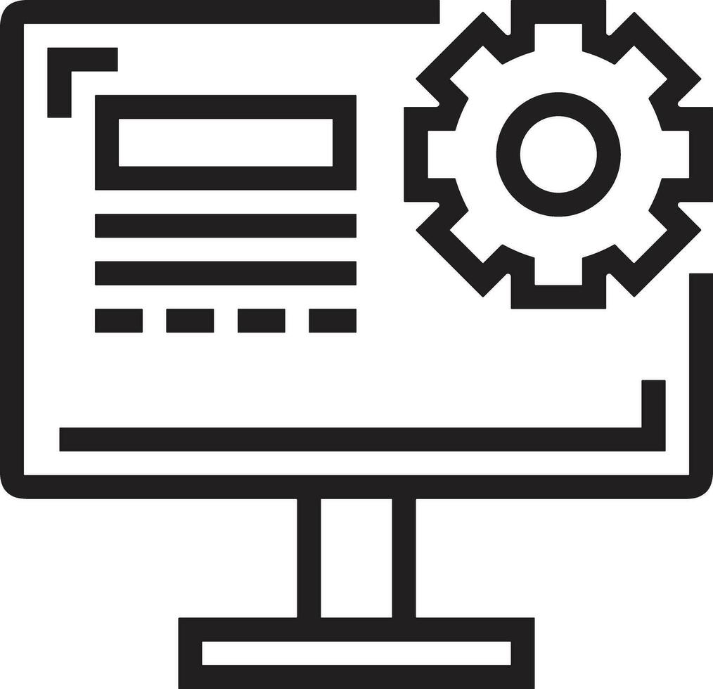 Gear setting symbol icon vector image. Illustration of the industrial wheel mechine mechanism design image